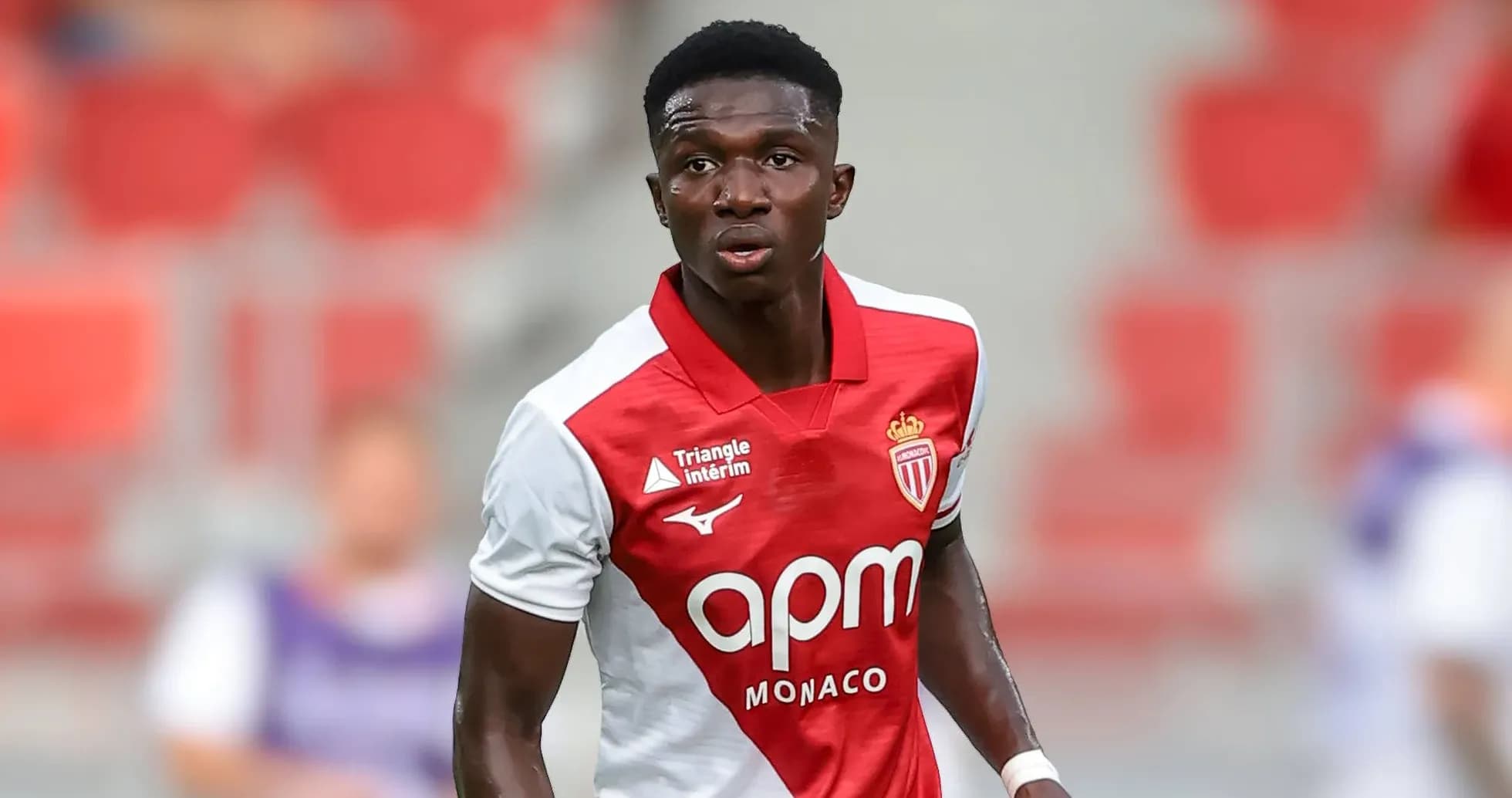 Player in AS Monaco kit during a match Player in AS Monaco kit during a match