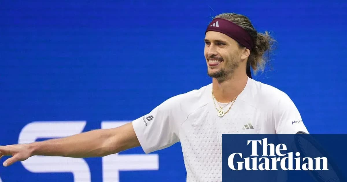 Tennis player celebrating during match at US Open Tennis player celebrating during match at US Open