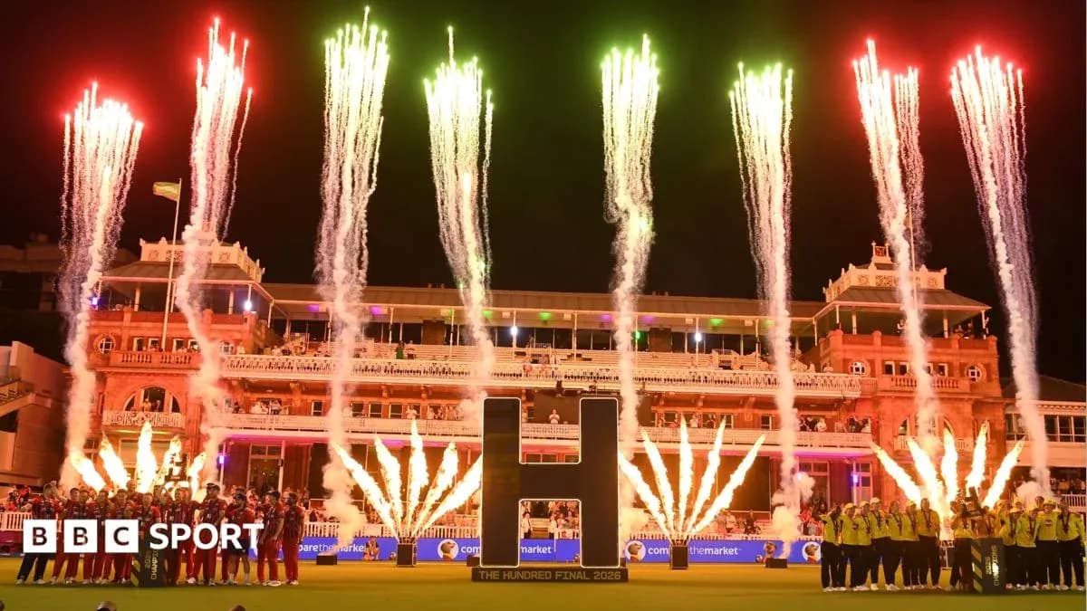 Fireworks display at The Hundred Final 2023 Fireworks display at The Hundred Final 2023