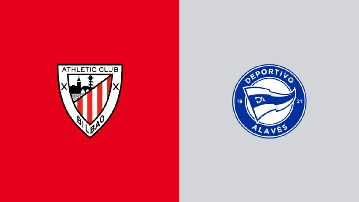 Logos of Athletic Club and Deportivo Alavés Logos of Athletic Club and Deportivo Alavés