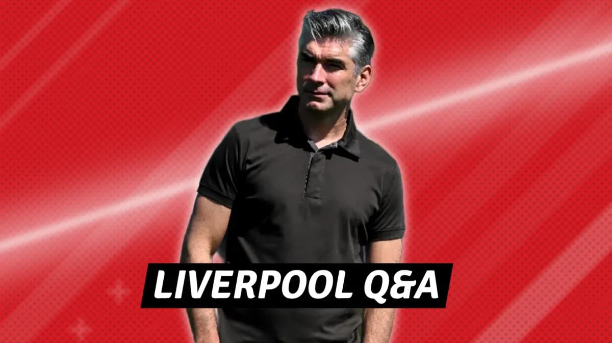 Person standing with Liverpool Q&A text overlay Person standing with Liverpool Q&A text overlay