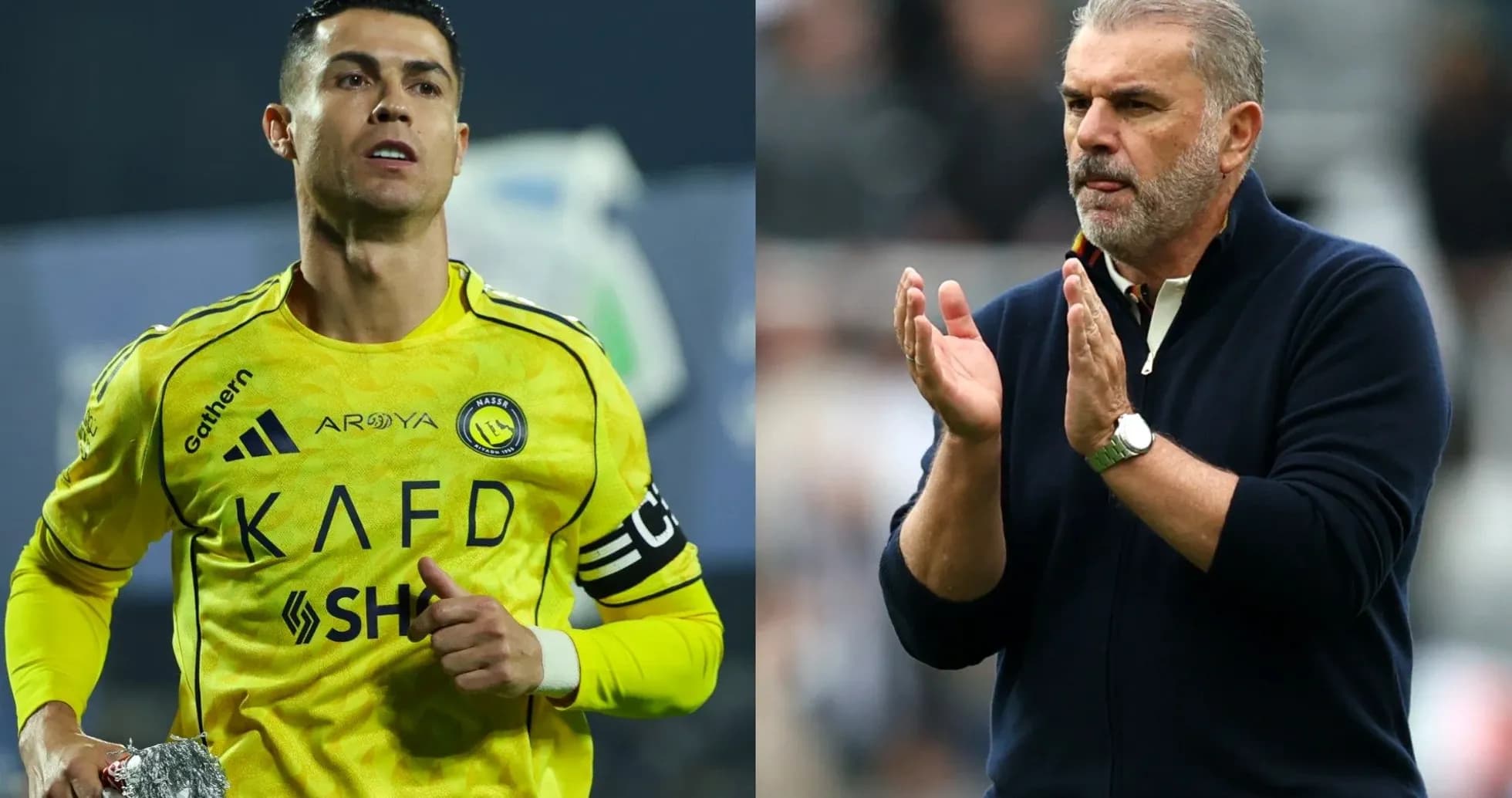 Cristiano Ronaldo and coach during match highlights Cristiano Ronaldo and coach during match highlights