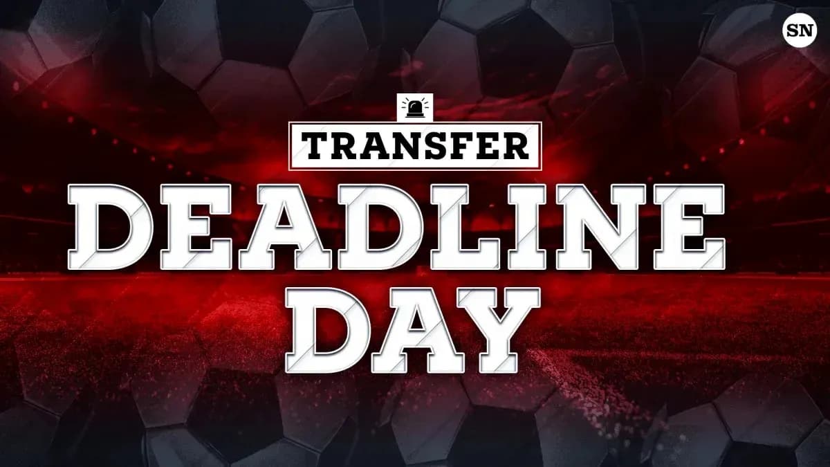 Graphic announcing Transfer Deadline Day in football Graphic announcing Transfer Deadline Day in football