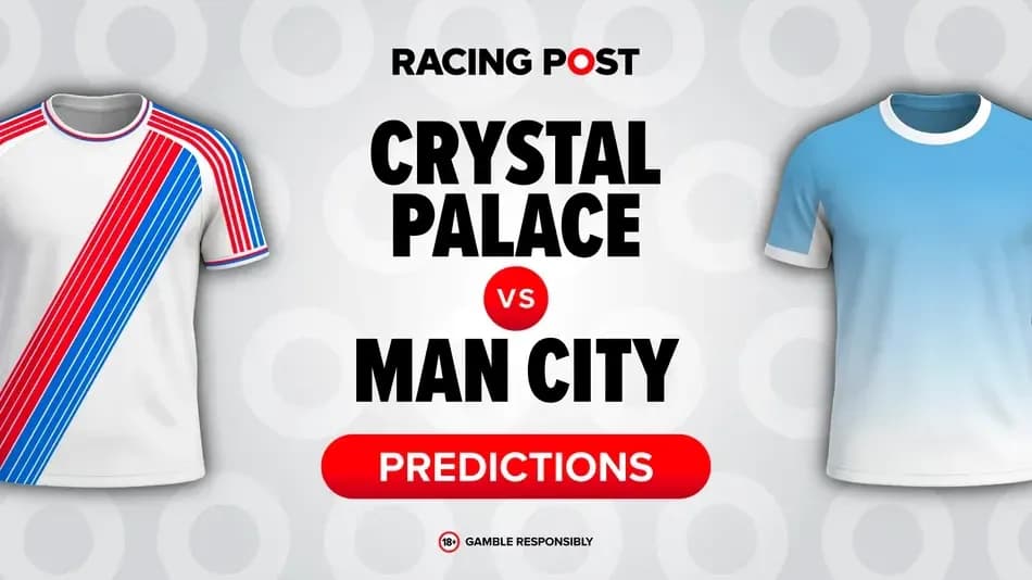 Crystal Palace and Manchester City match predictions graphic Crystal Palace and Manchester City match predictions graphic