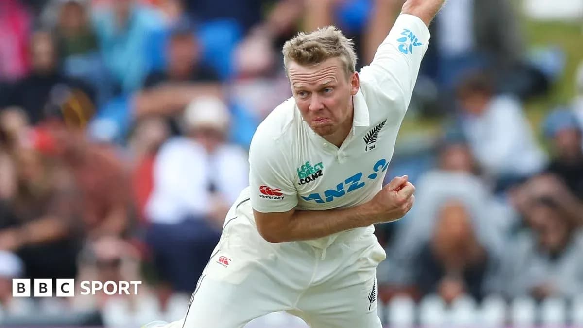 New Zealand bowler delivering a ball during match New Zealand bowler delivering a ball during match