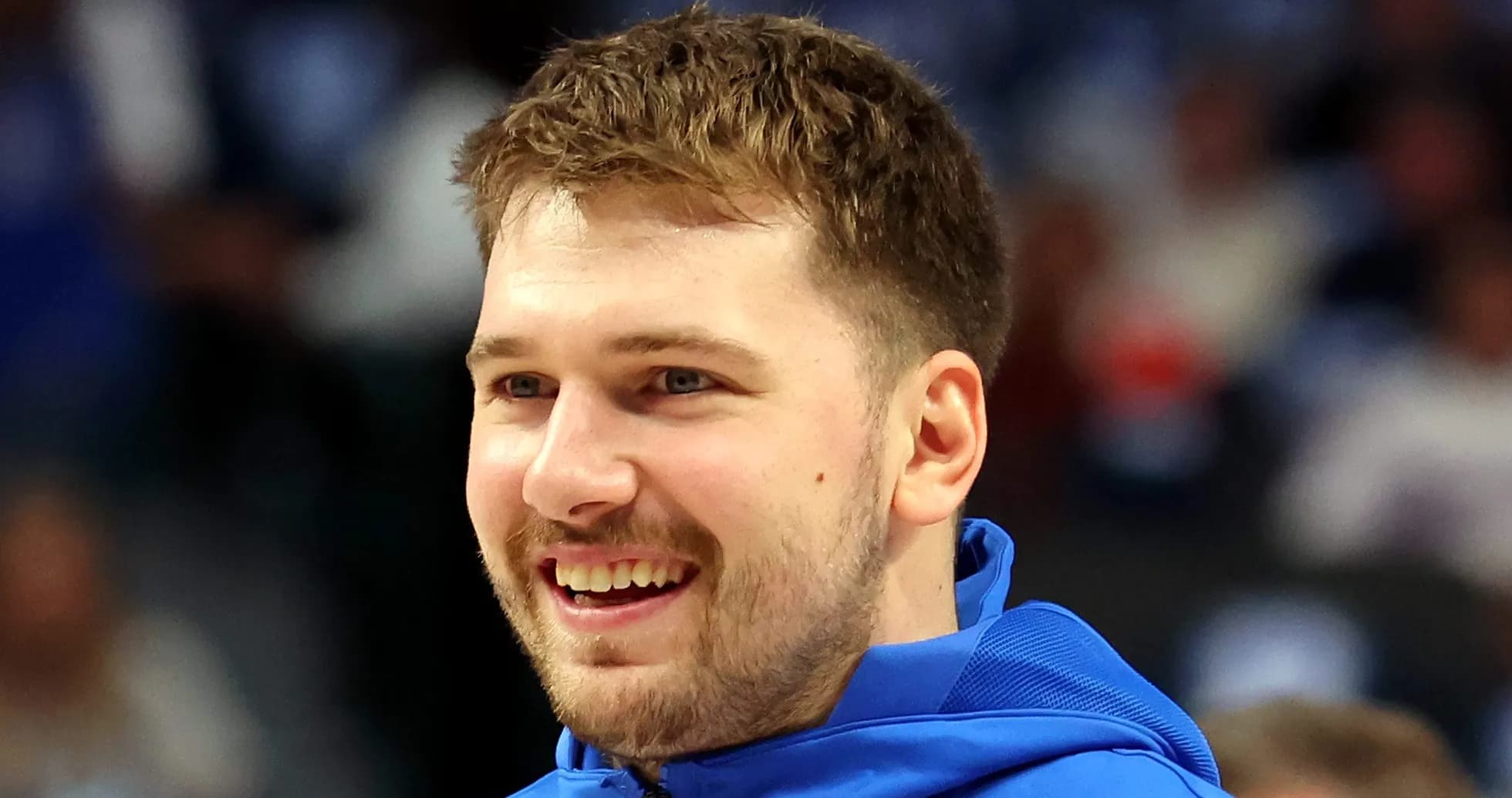 Player smiling during warm-up before game Player smiling during warm-up before game