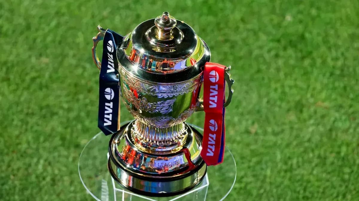 Trophy with ribbons displayed on glass pedestal Trophy with ribbons displayed on glass pedestal