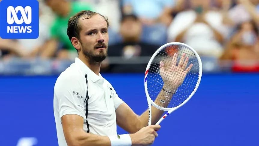 Tennis player waving with racket during match Tennis player waving with racket during match
