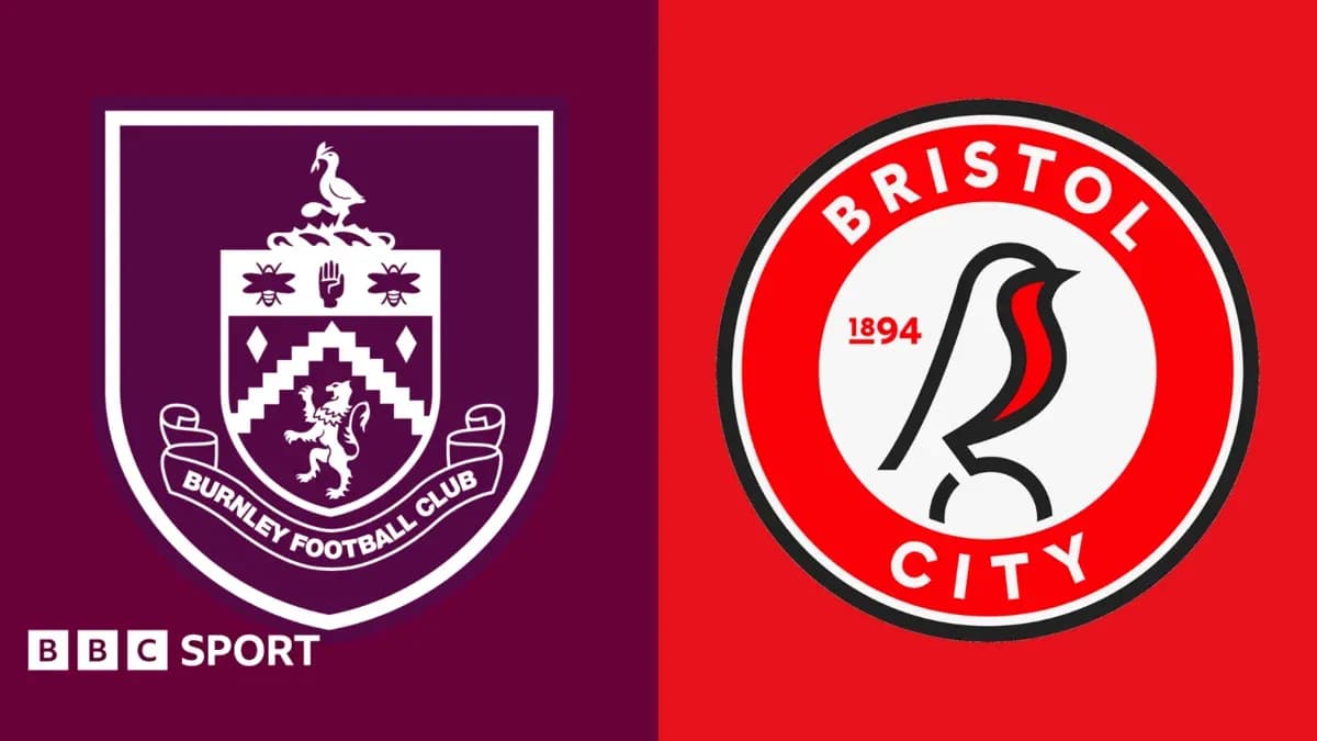 Logos of Burnley FC and Bristol City Logos of Burnley FC and Bristol City