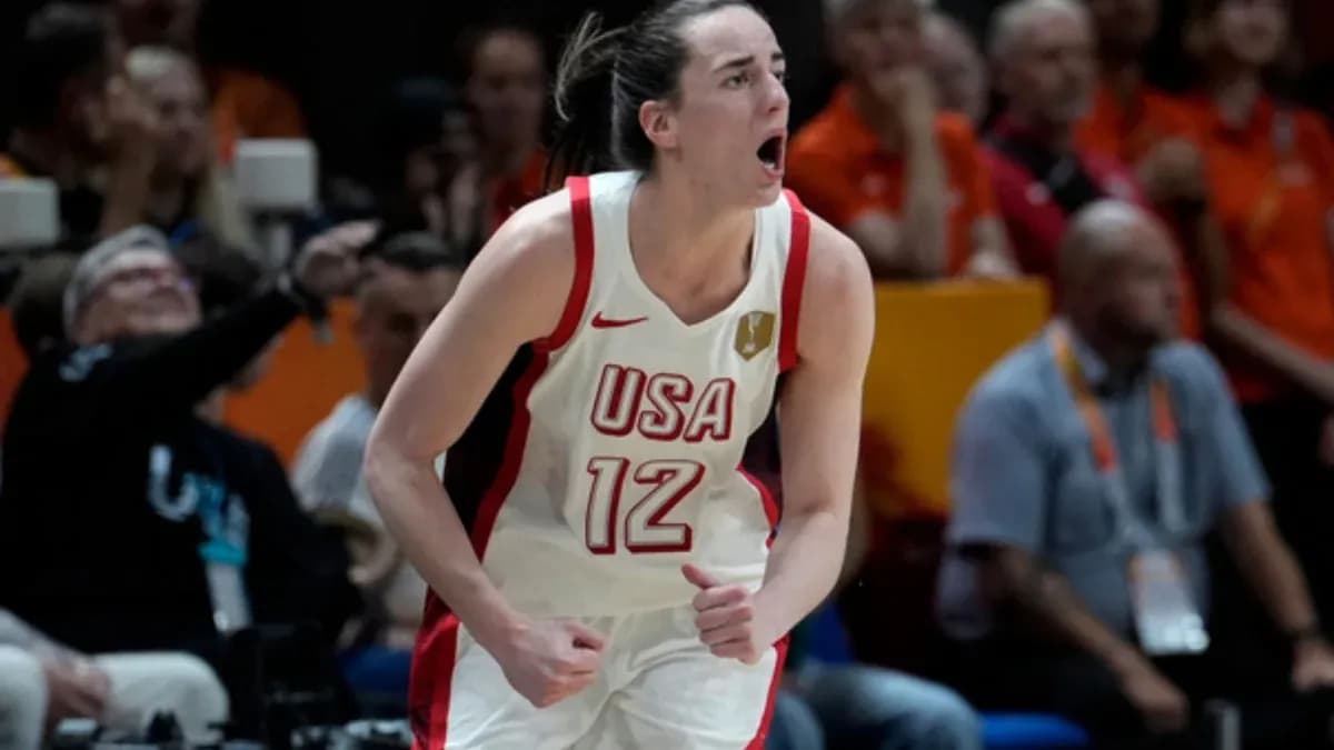 USA player celebrating during basketball match USA player celebrating during basketball match
