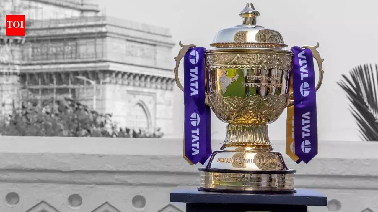 Indian Premier League trophy with Gateway of India background Indian Premier League trophy with Gateway of India background