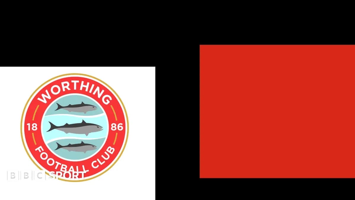 Worthing Football Club logo on white background Worthing Football Club logo on white background