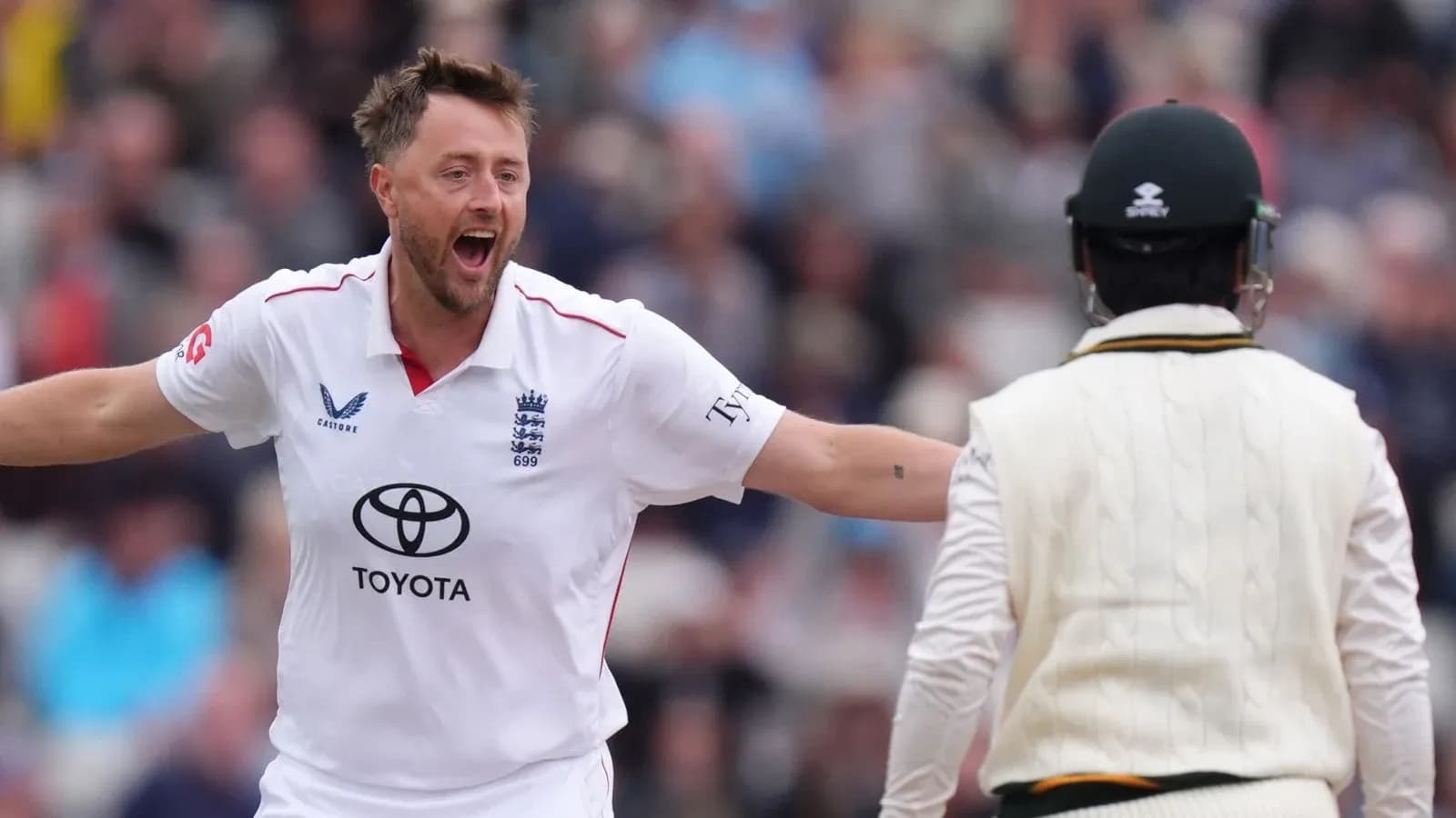 Bowler celebrating wicket during cricket match Bowler celebrating wicket during cricket match