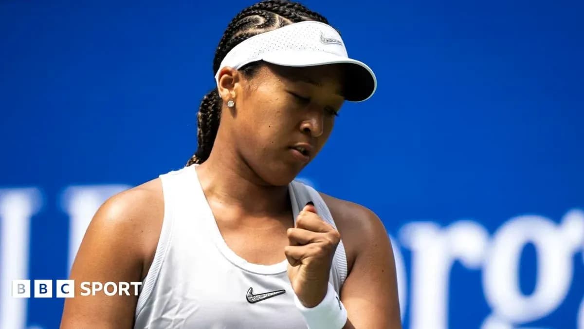 Tennis player celebrating during a match Tennis player celebrating during a match