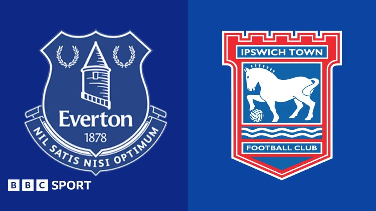 Logos of Everton and Ipswich Town football clubs Logos of Everton and Ipswich Town football clubs