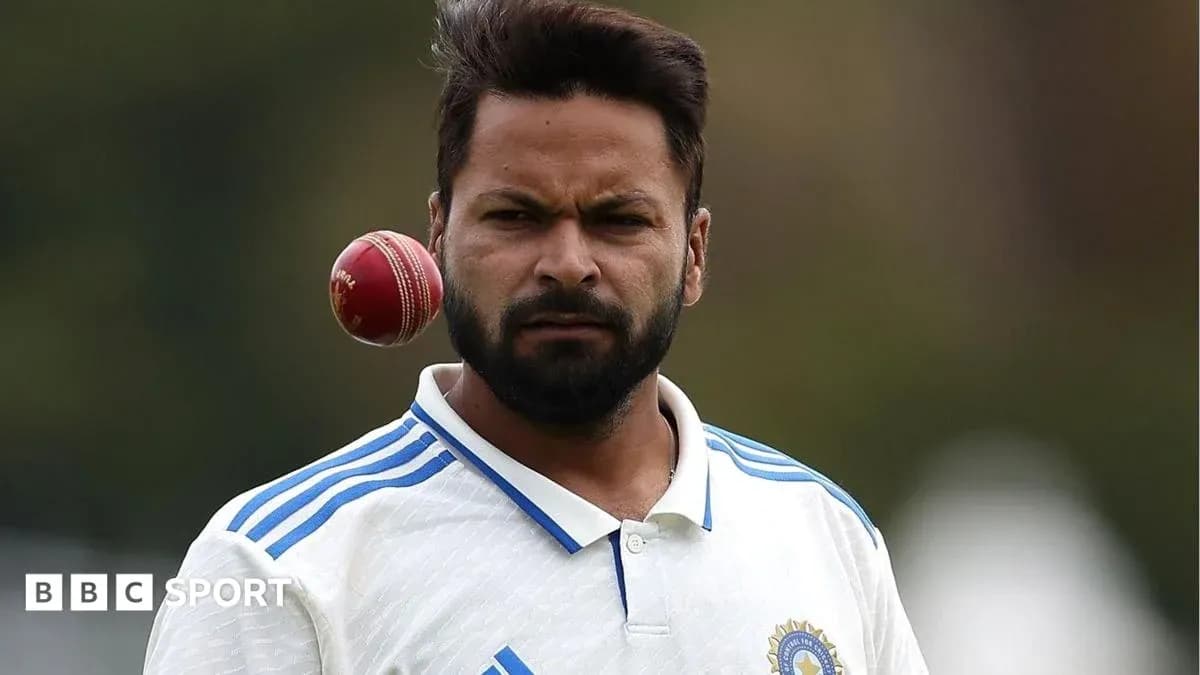 Bowler preparing to bowl cricket ball during practice Bowler preparing to bowl cricket ball during practice