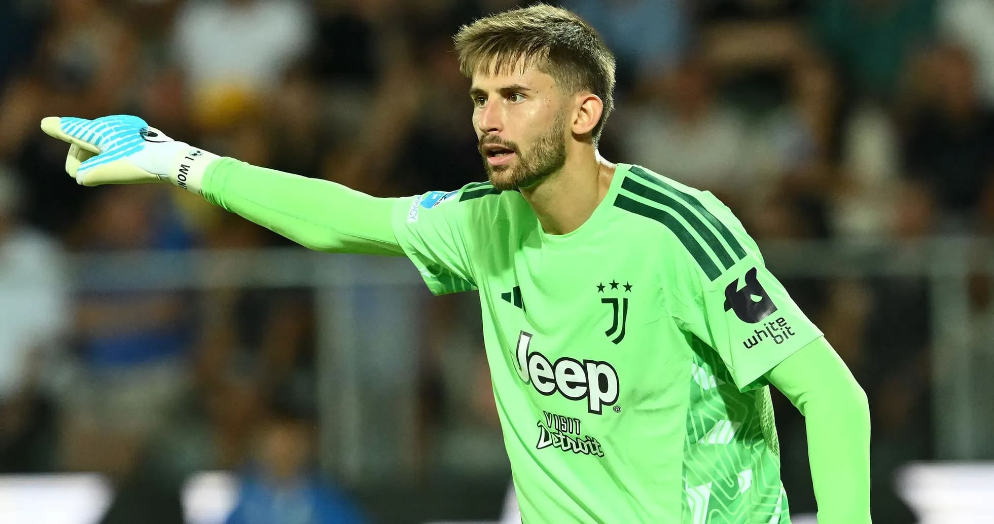 Goalkeeper directing play during match for Juventus Goalkeeper directing play during match for Juventus