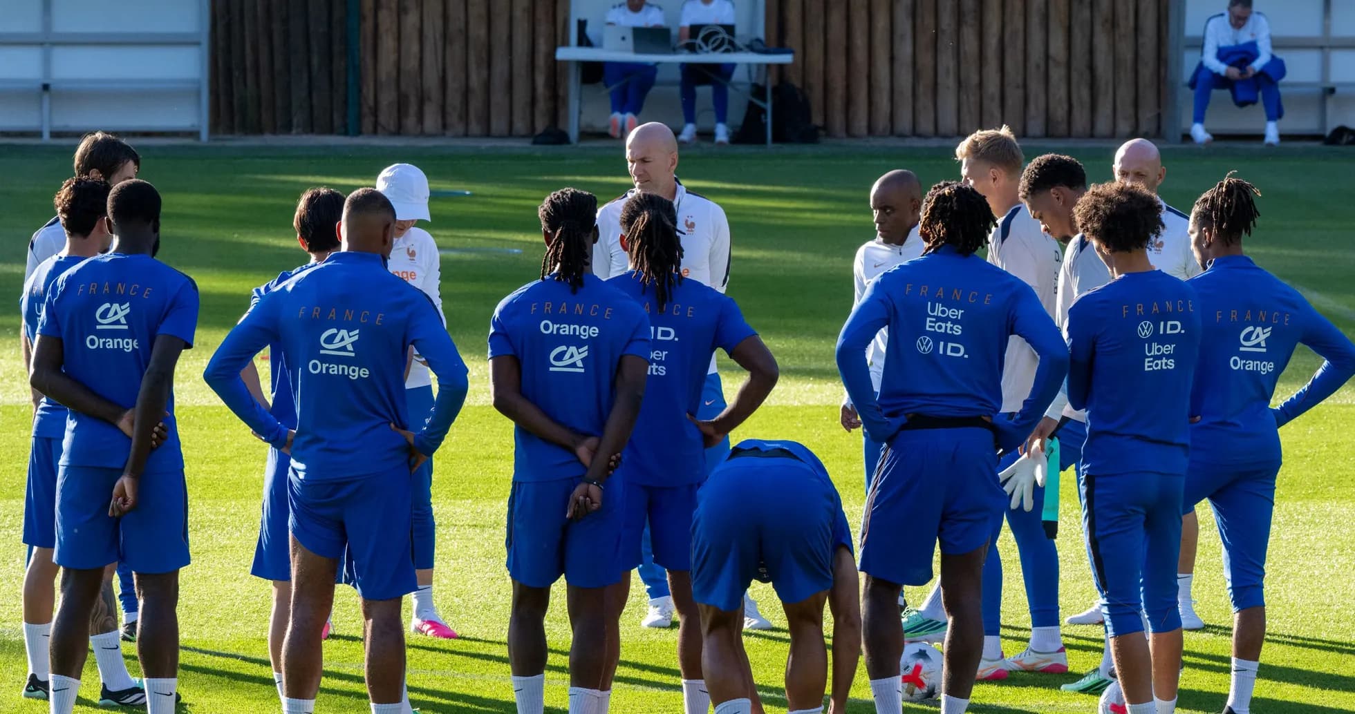 France national team gathered for training session briefing France national team gathered for training session briefing