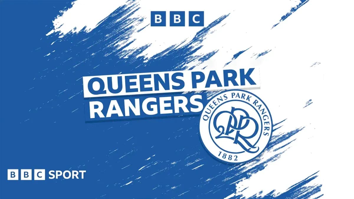 Queens Park Rangers logo with blue background Queens Park Rangers logo with blue background
