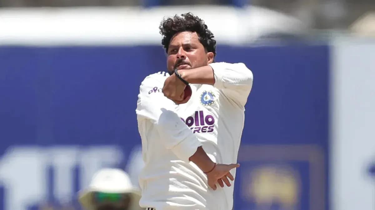 Bowler delivering a ball during cricket match Bowler delivering a ball during cricket match