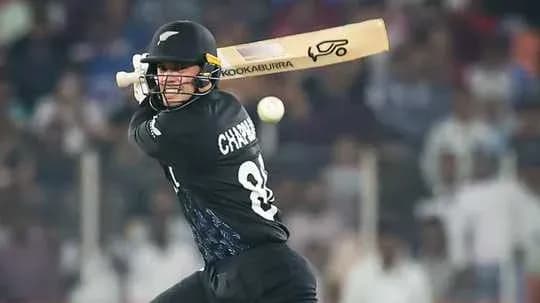 Batsman playing a shot during cricket match Batsman playing a shot during cricket match